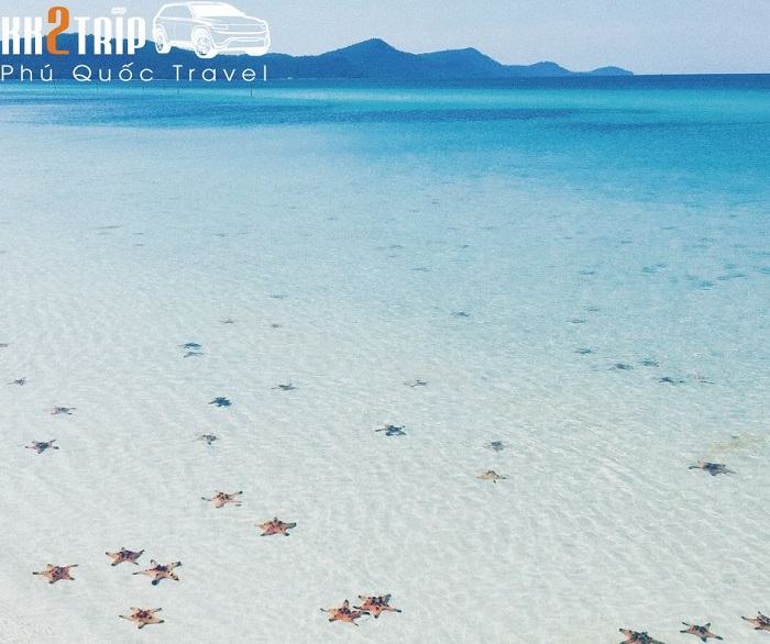 Scenic view of Sao Beach, Phu Quoc.