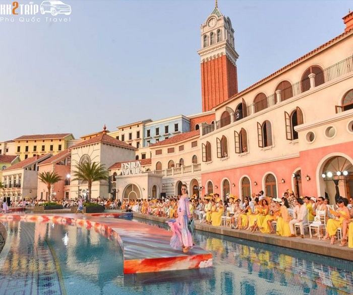 Sunset view of the Mediterranean Town in Phu Quoc