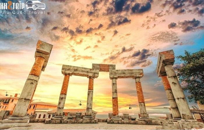 Pompeii Ruins in the Mediterranean Town