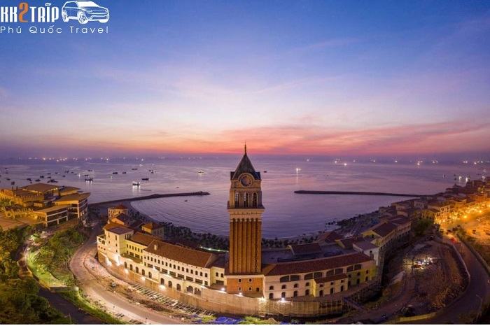Venice Clock Tower in the Mediterranean Town