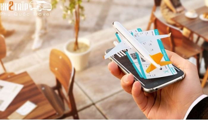 Airplane taking off at sunset.